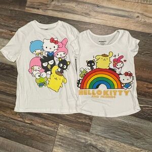 Hello Kitty and Friends white T-shirts.   Kids Small Size 7/8